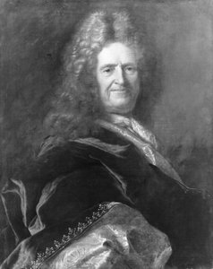 Portret van een man door Hyacinthe Francois Rigaud